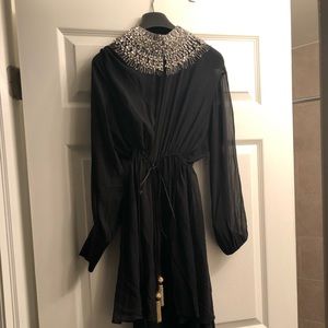 Meghan LA Black & Rhinestone dress